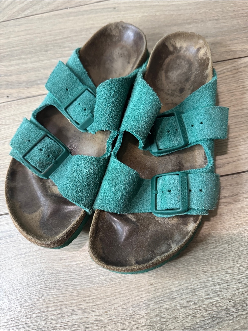 Green Arizona Suede  Sandals